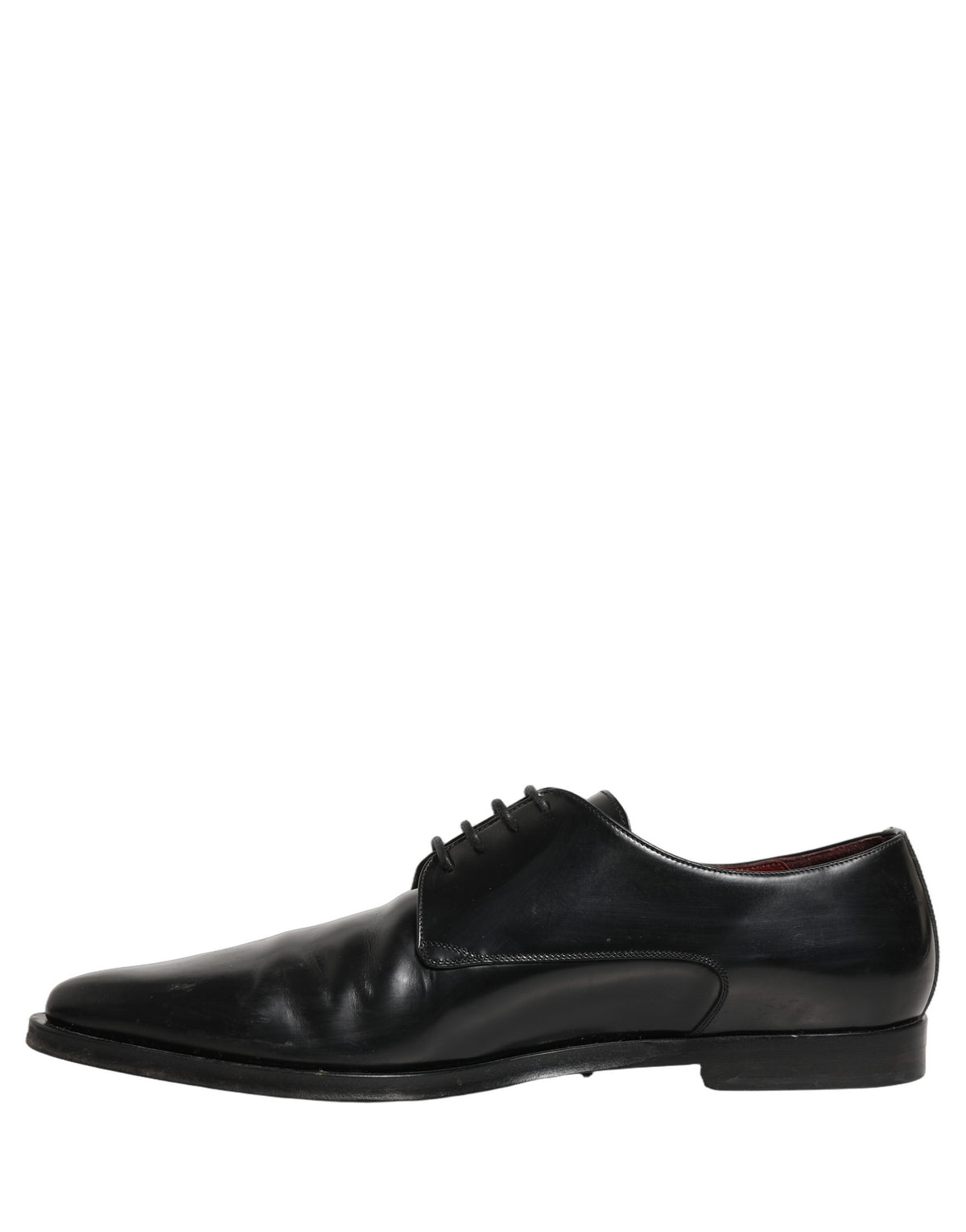Dolce & Gabbana Black Leather Derby Dress Shoes for Men
