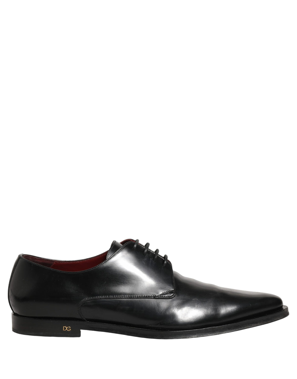 Dolce & Gabbana Black Leather Derby Dress Shoes for Men
