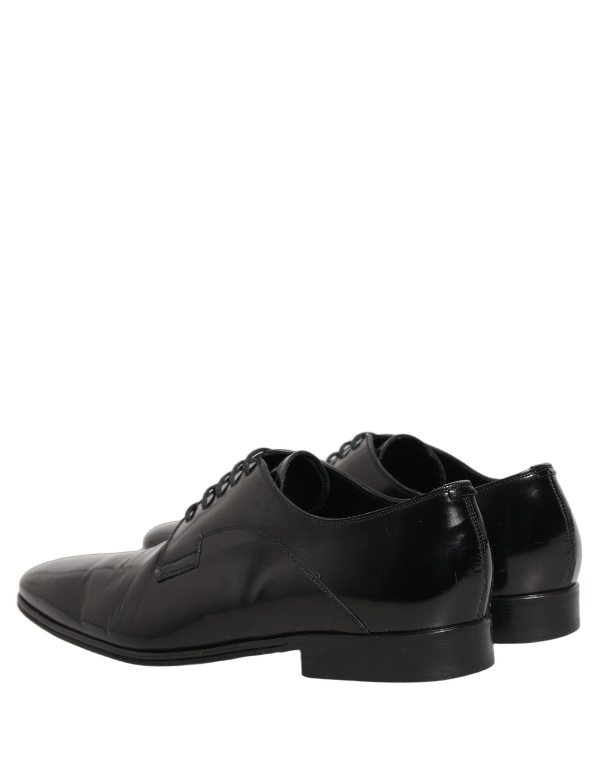 Dolce & Gabbana Black Leather Derby Dress Shoes for Men