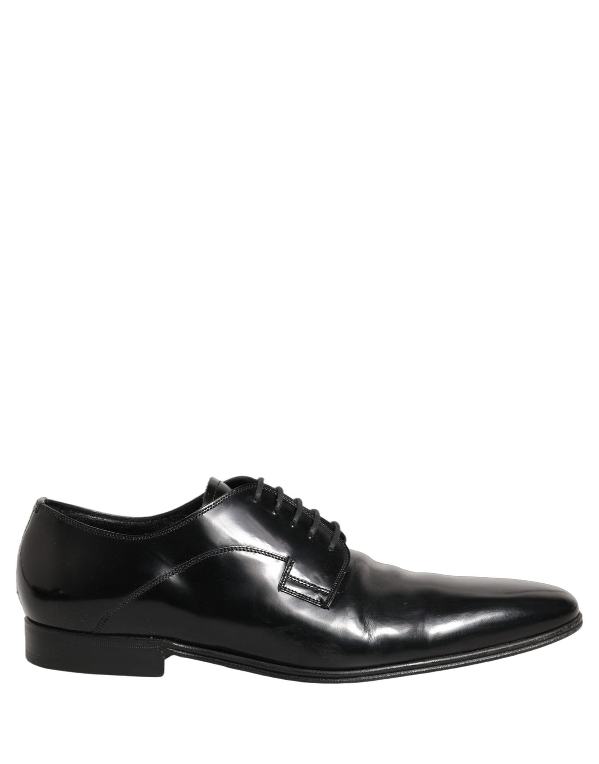 Dolce & Gabbana Black Leather Derby Dress Shoes for Men