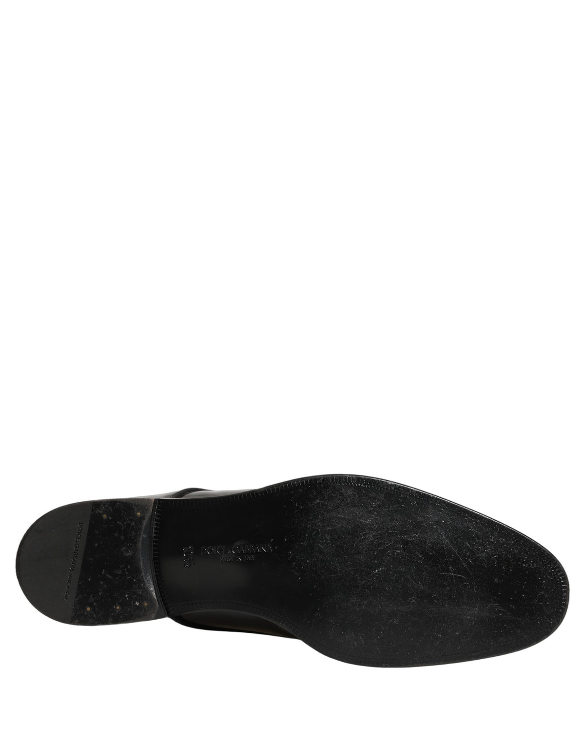 Dolce & Gabbana Black Leather Derby Dress Shoes for Men
