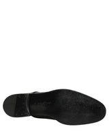Dolce & Gabbana Black Leather Derby Dress Shoes for Men