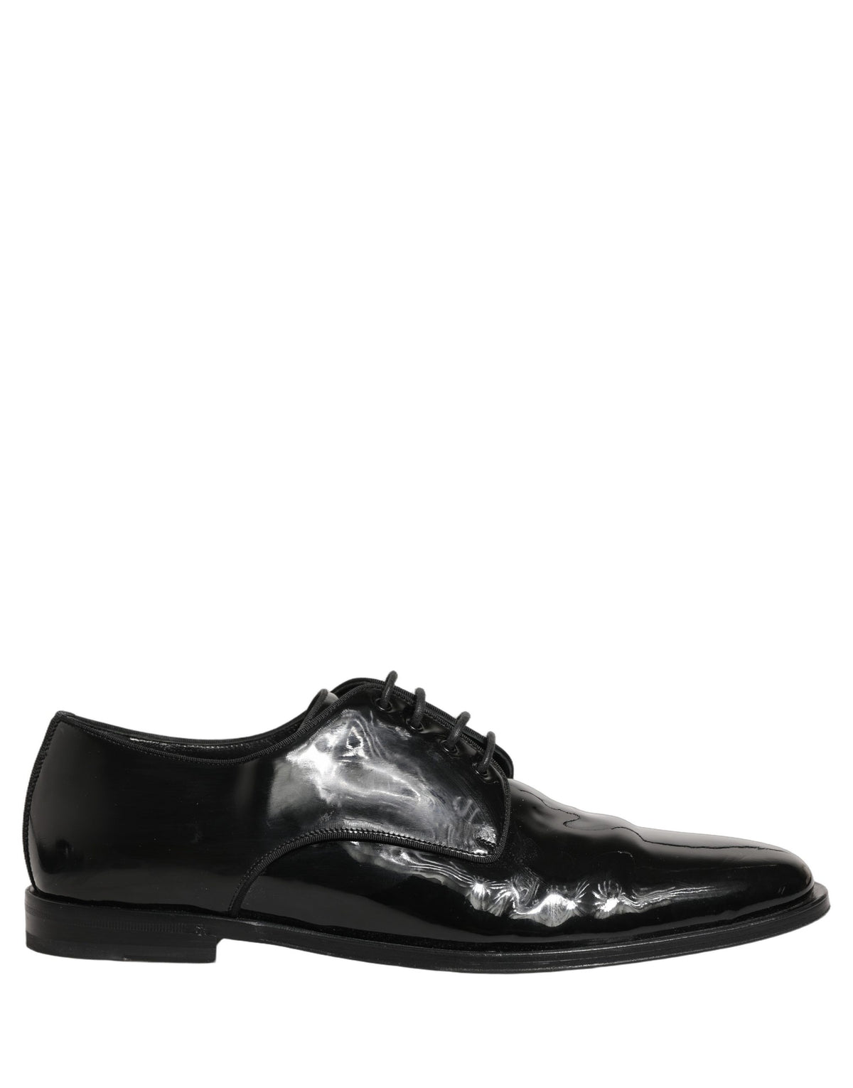 Dolce & Gabbana Black Leather Derby Dress Shoes for Men