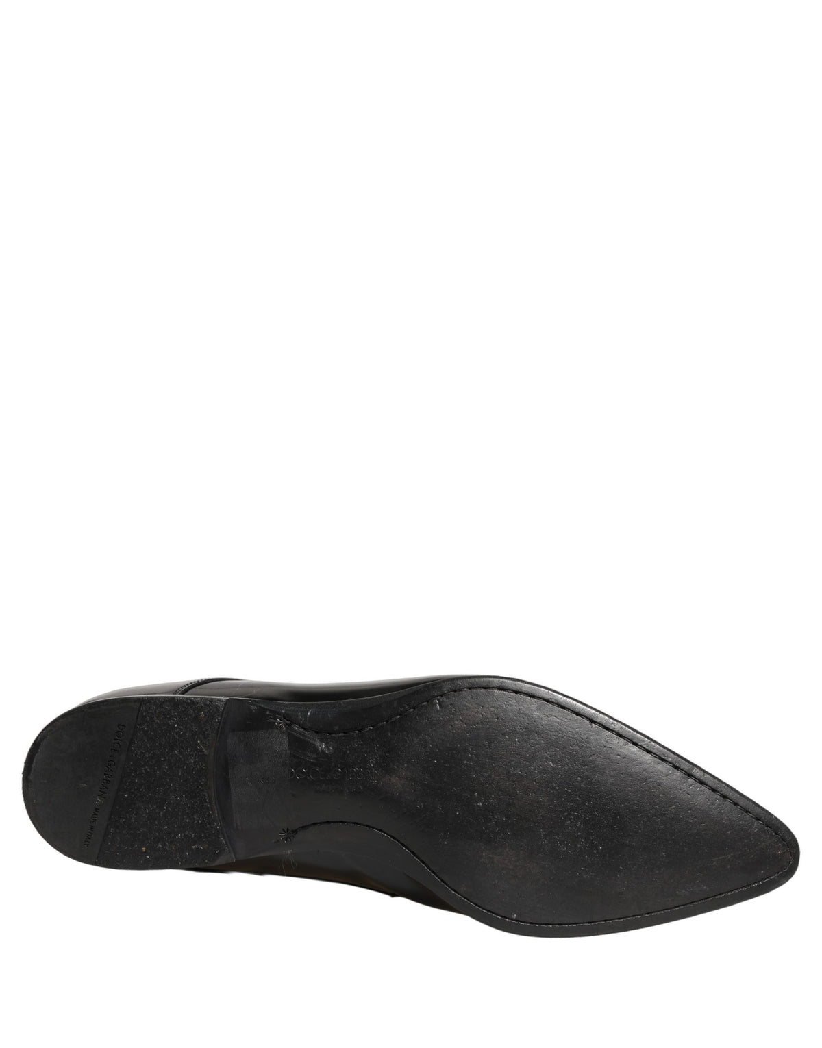 Dolce & Gabbana Black Leather Derby Dress Shoes for Men