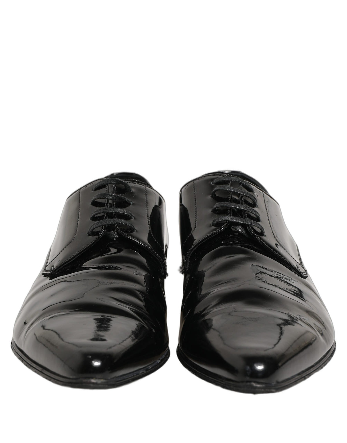 Dolce & Gabbana Black Leather Derby Dress Shoes for Men