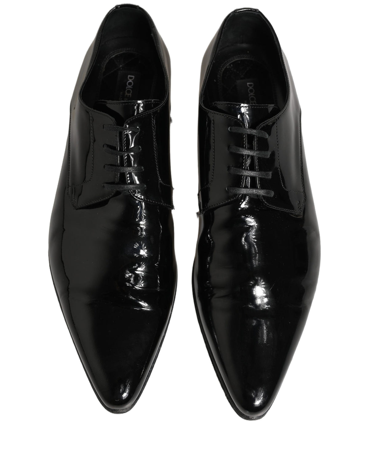 Dolce & Gabbana Black Leather Derby Dress Shoes for Men