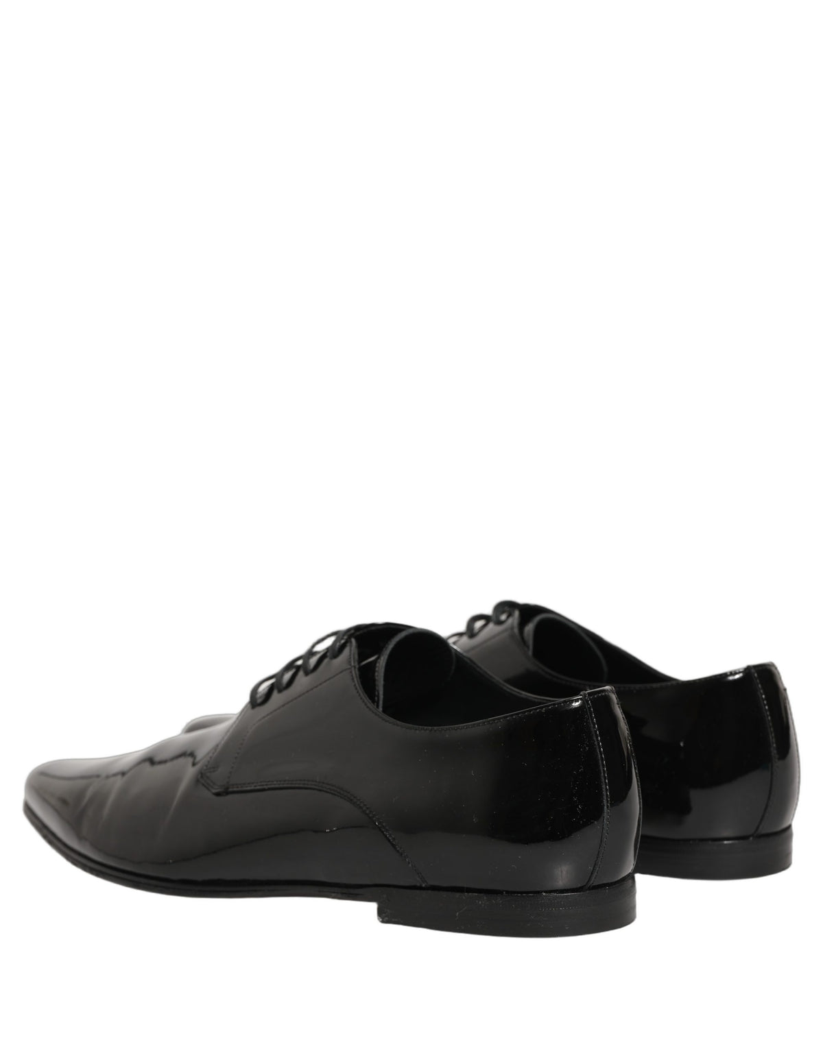 Dolce & Gabbana Black Leather Derby Dress Shoes for Men