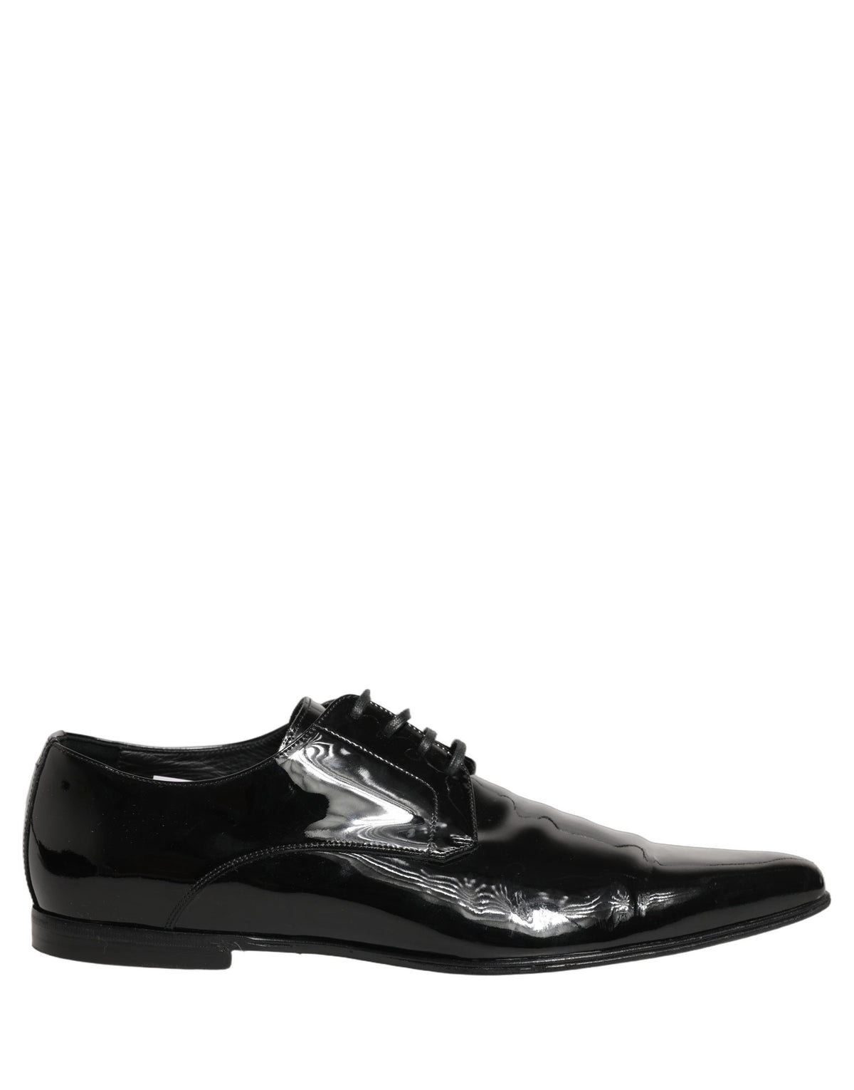 Dolce & Gabbana Black Leather Derby Dress Shoes for Men