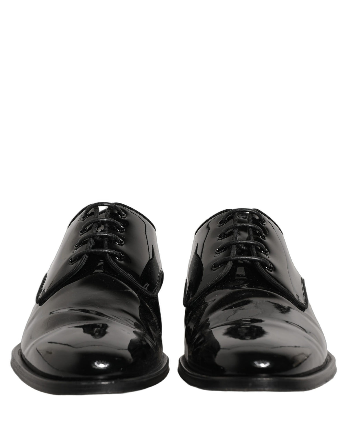 Dolce & Gabbana Black Leather Derby Dress Shoes for Men