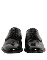 Dolce & Gabbana Black Leather Derby Dress Shoes for Men