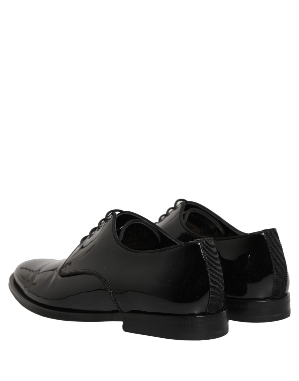 Dolce & Gabbana Black Leather Derby Dress Shoes for Men