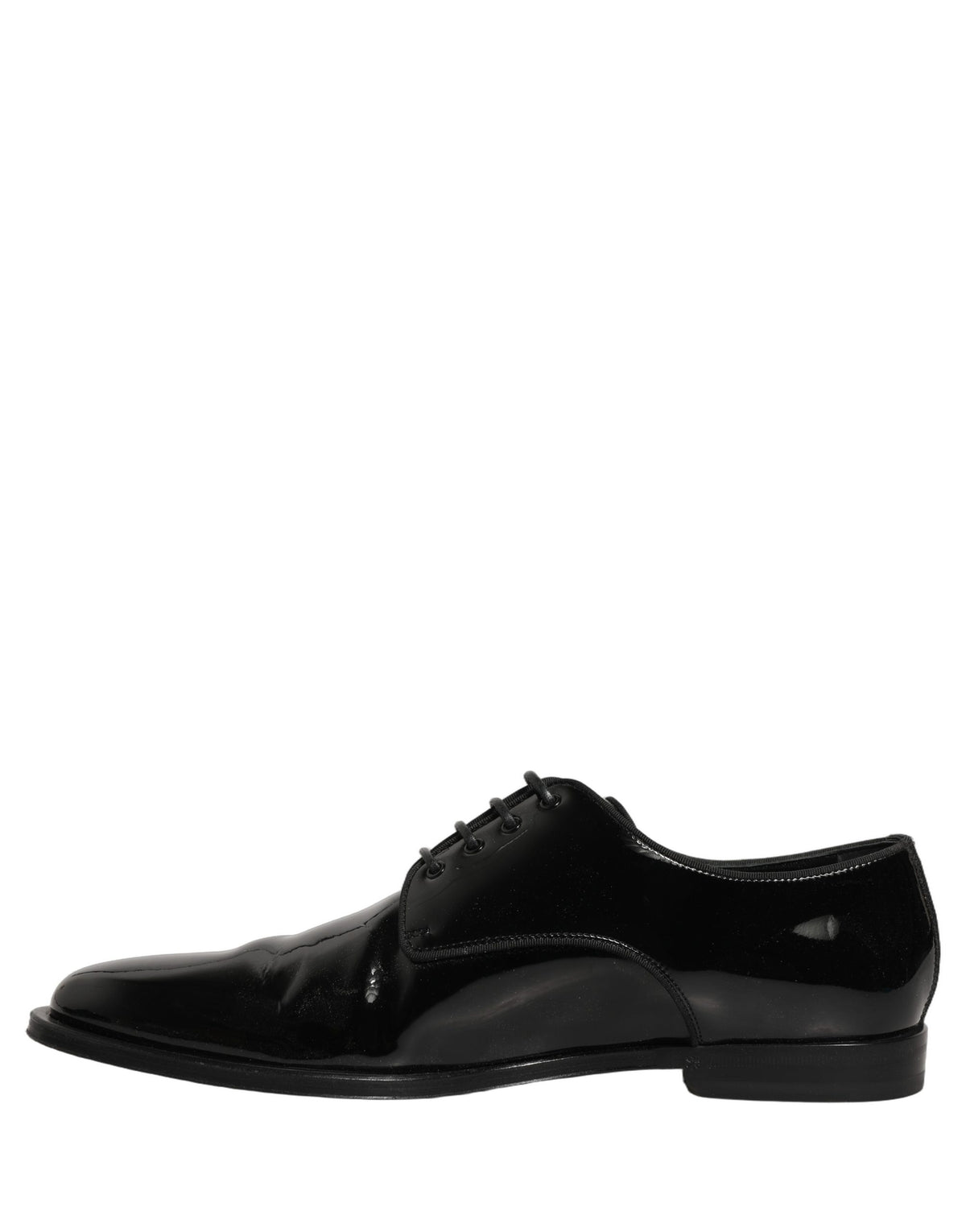 Dolce & Gabbana Black Leather Derby Dress Shoes for Men