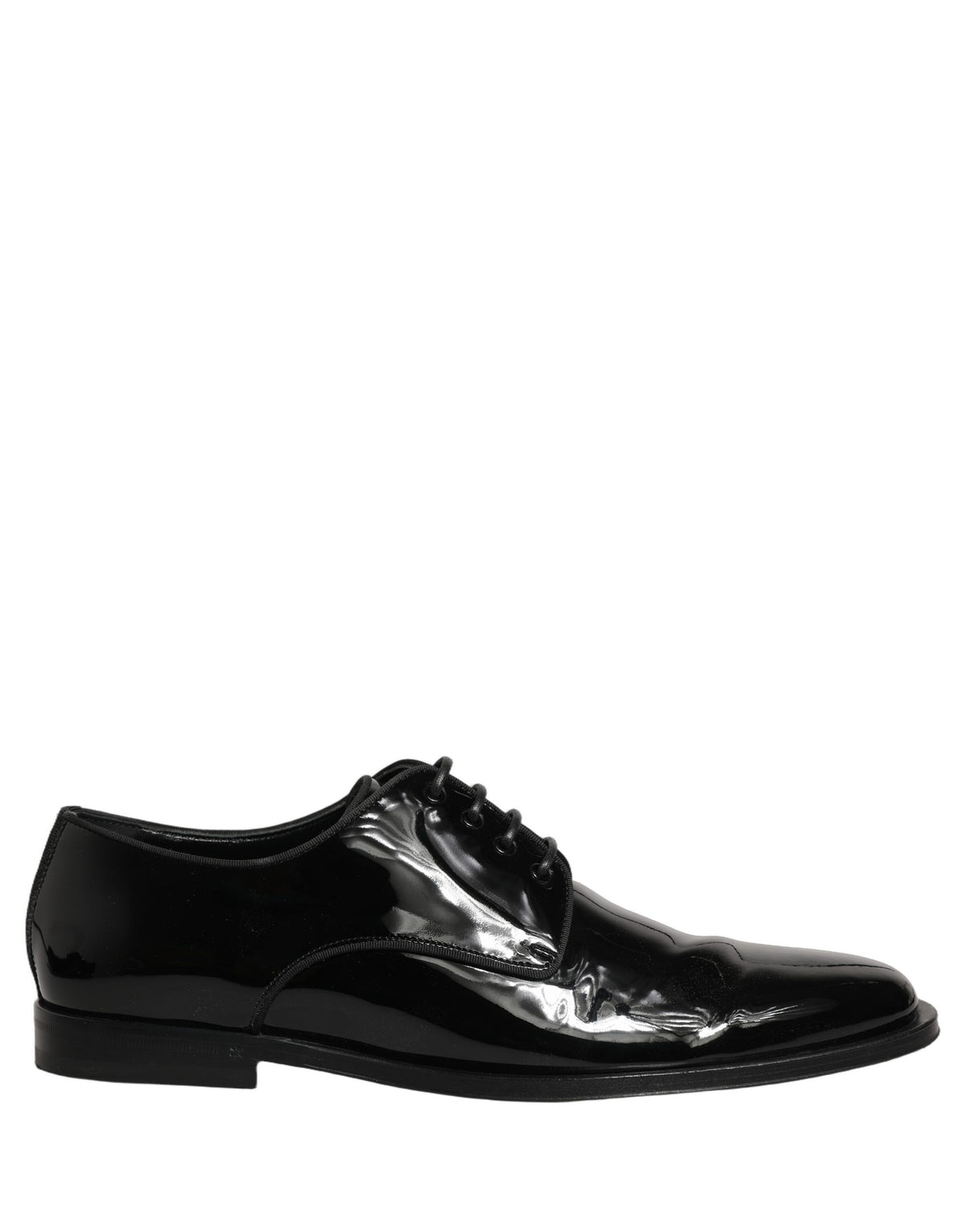 Dolce & Gabbana Black Leather Derby Dress Shoes for Men