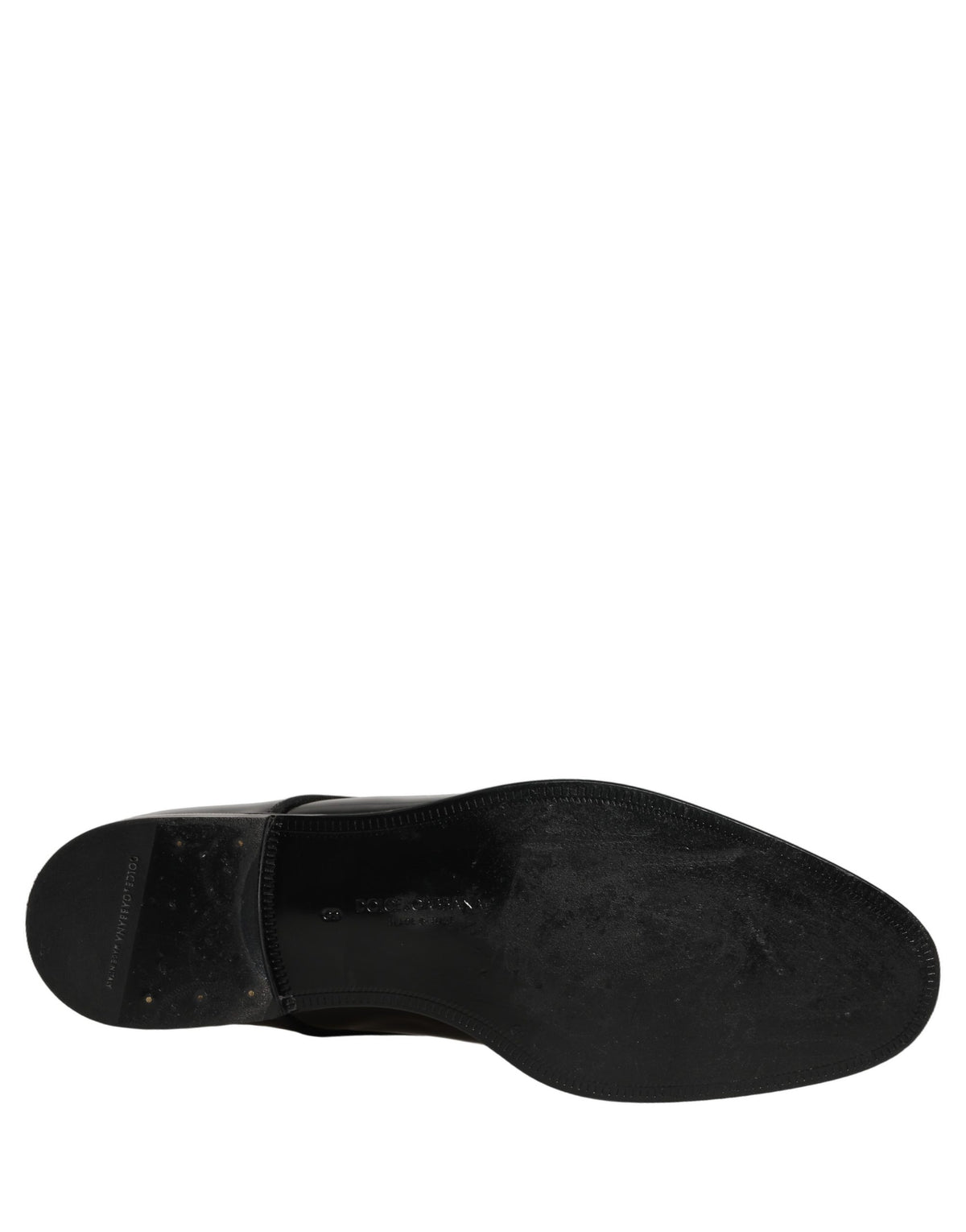 Dolce & Gabbana Black Leather Derby Dress Shoes for Men