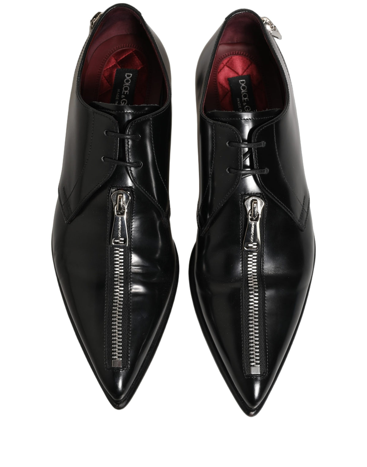 Dolce & Gabbana Black Leather Derby Dress Shoes for Men