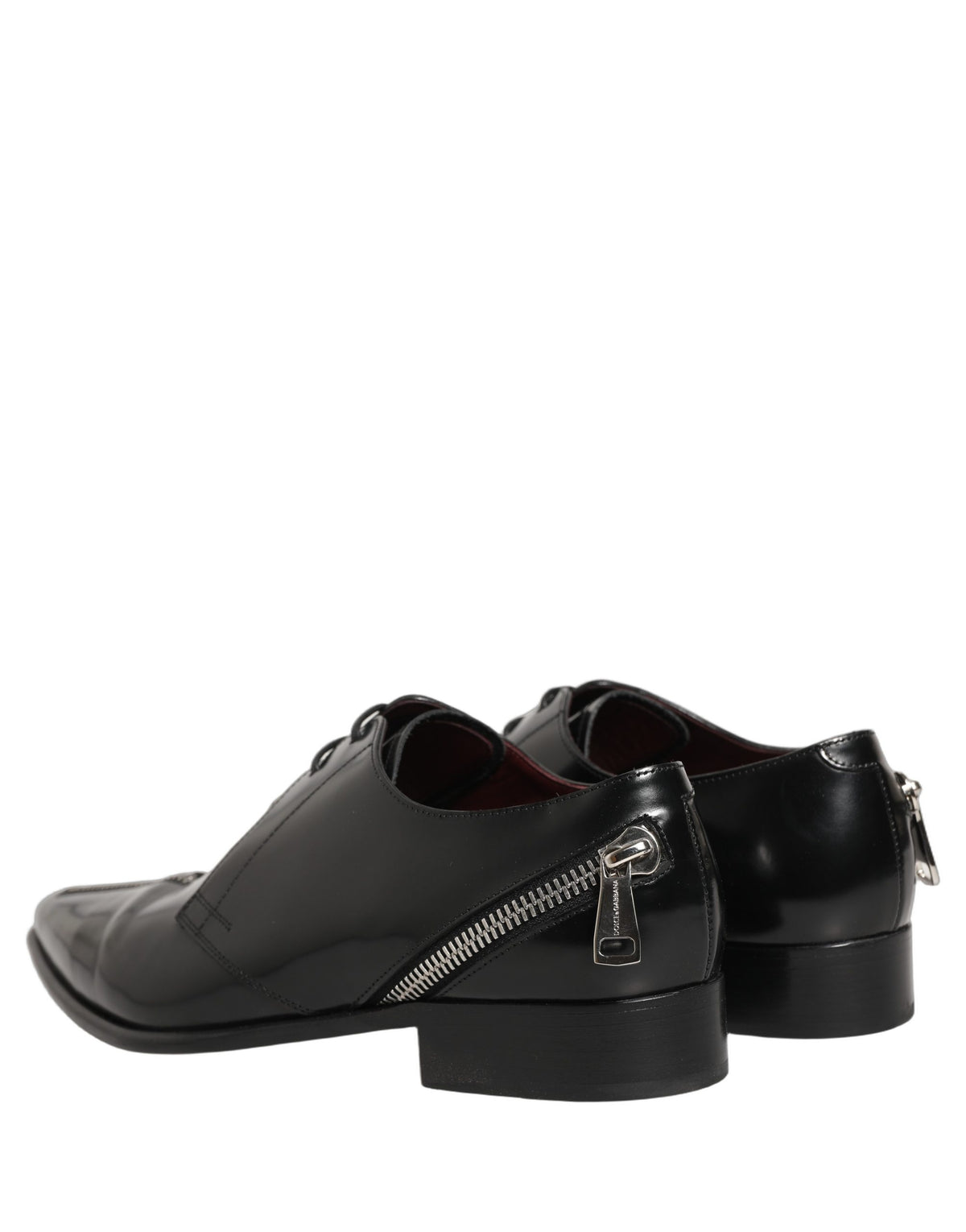 Dolce & Gabbana Black Leather Derby Dress Shoes for Men