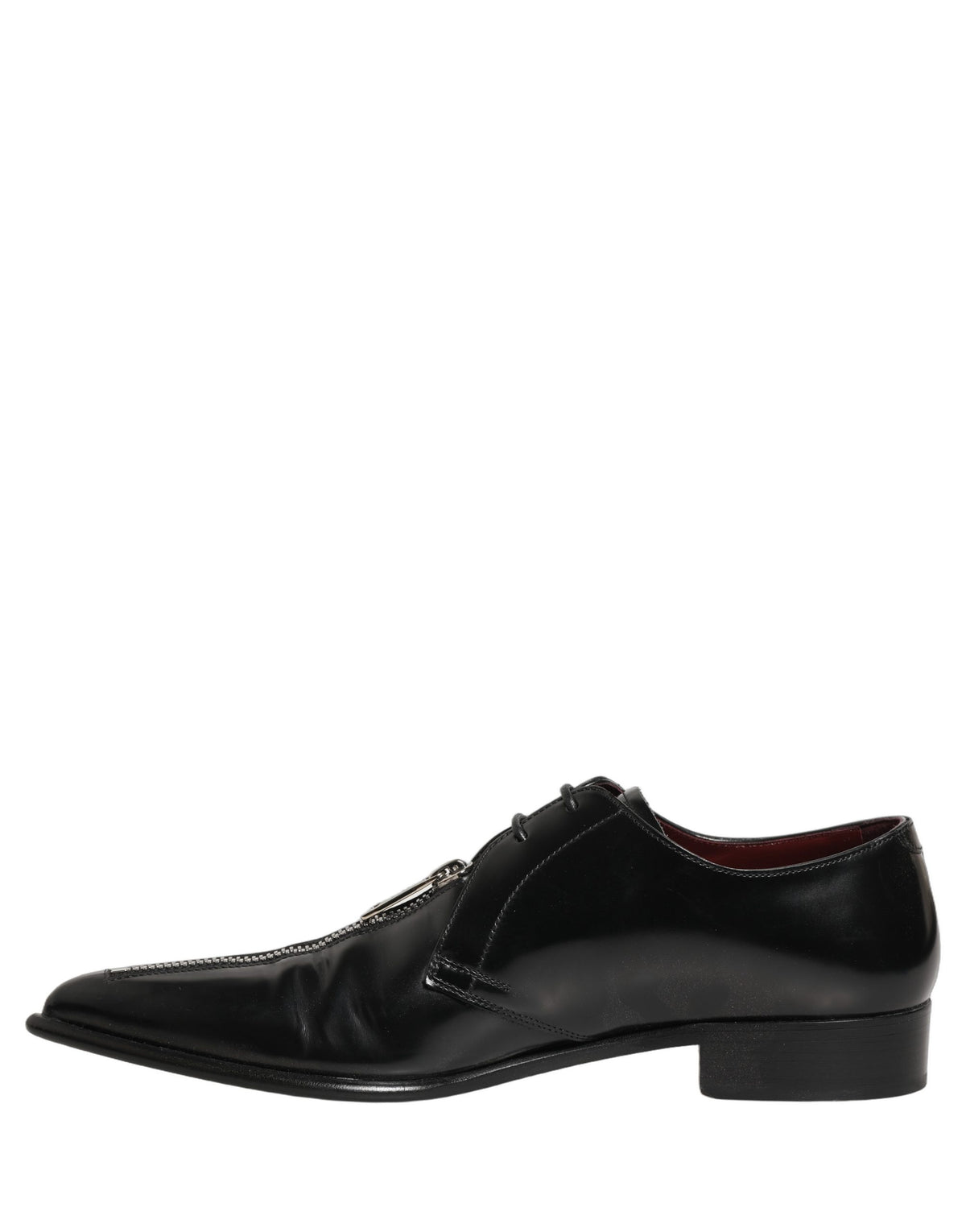 Dolce & Gabbana Black Leather Derby Dress Shoes for Men
