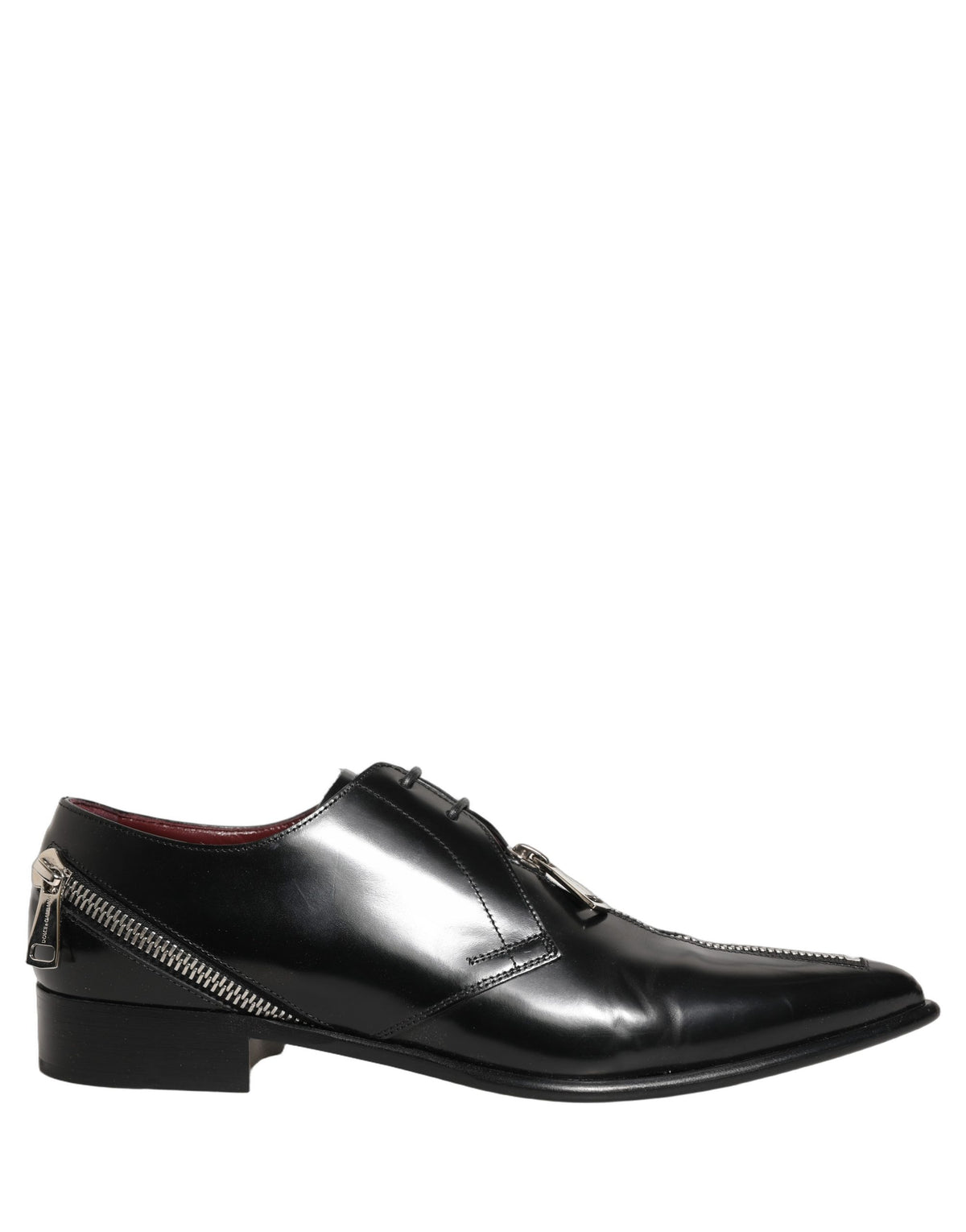 Dolce & Gabbana Black Leather Derby Dress Shoes for Men
