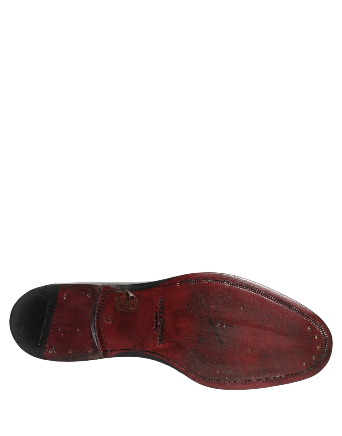 Dolce & Gabbana Black Leather Derby Dress Shoes for Men