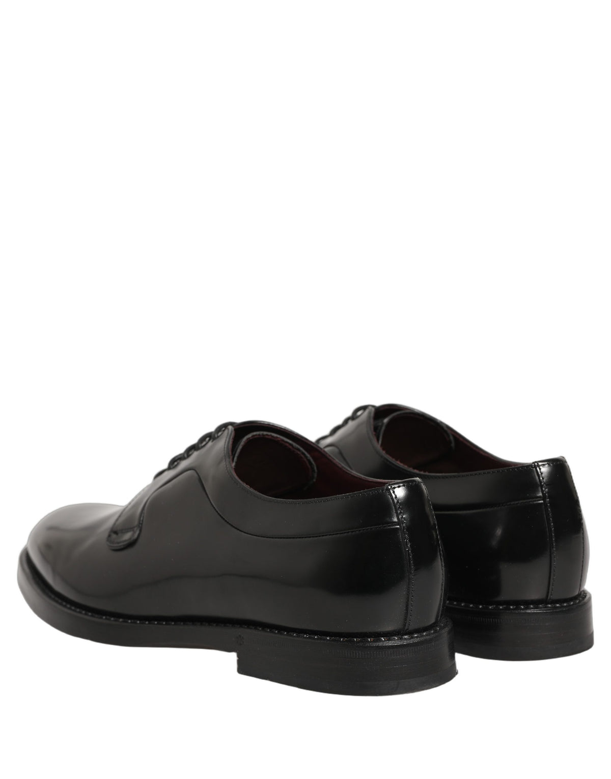 Dolce & Gabbana Black Leather Derby Dress Shoes for Men