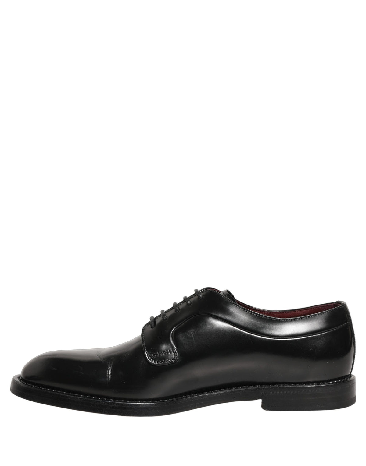 Dolce & Gabbana Black Leather Derby Dress Shoes for Men