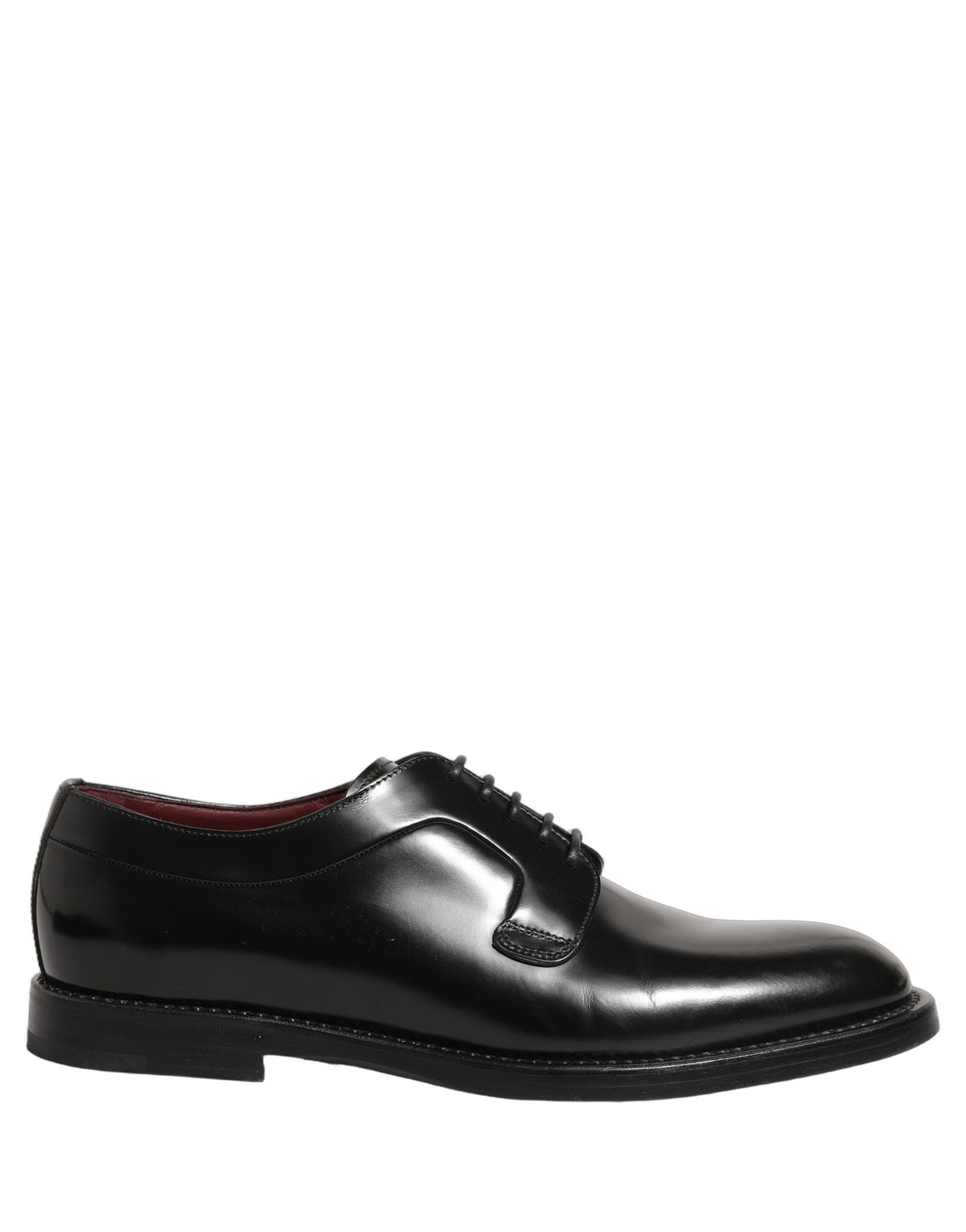 Dolce & Gabbana Black Leather Derby Dress Shoes for Men