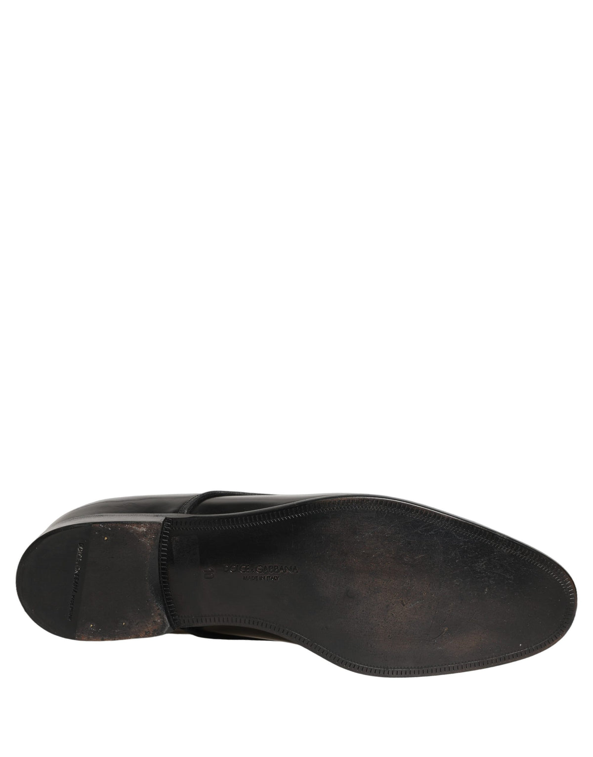 Dolce & Gabbana Black Leather Derby Dress Shoes for Men