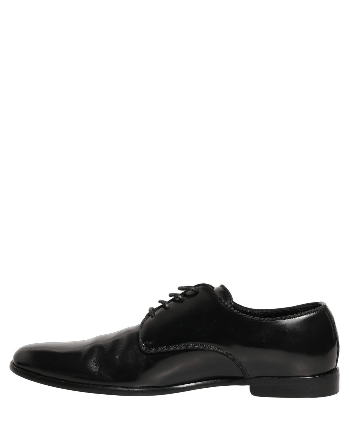 Dolce & Gabbana Black Leather Derby Dress Shoes for Men