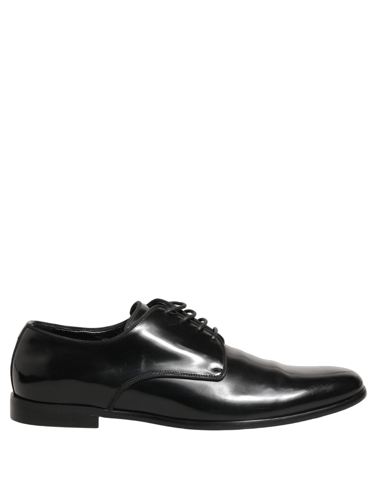Dolce & Gabbana Black Leather Derby Dress Shoes for Men