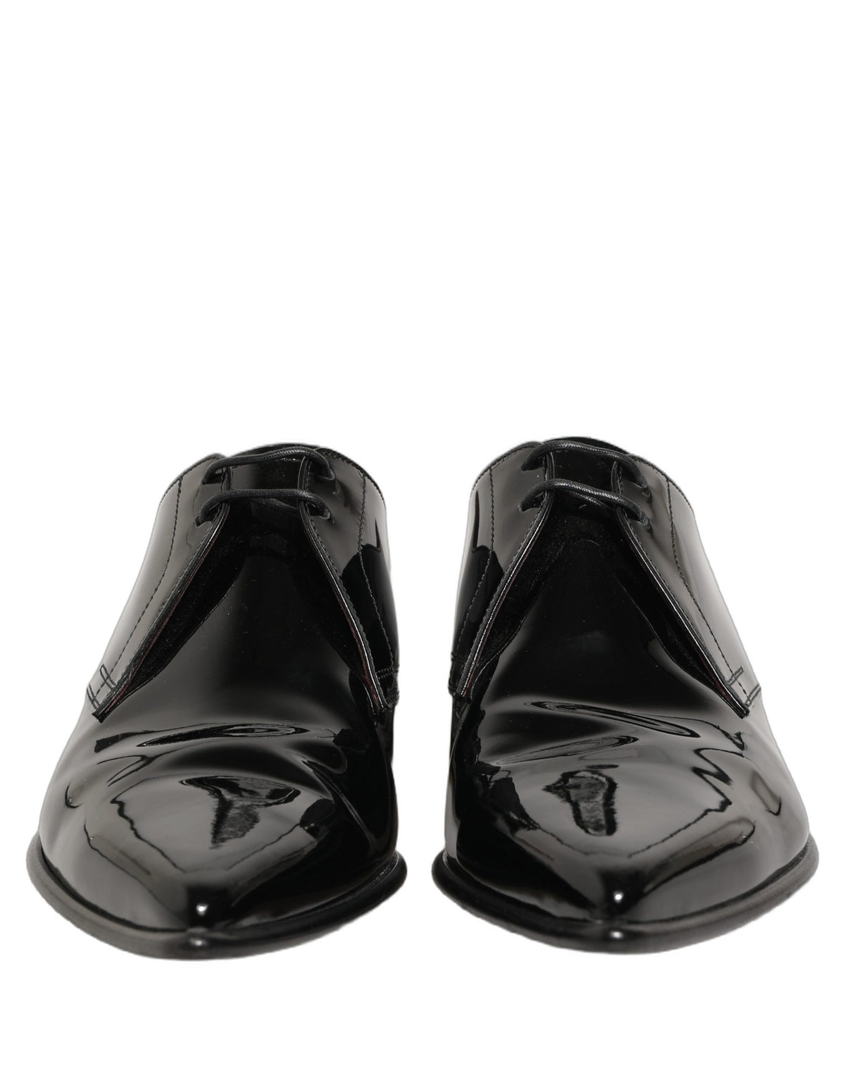 Dolce & Gabbana Black Leather Derby Dress Shoes for Men