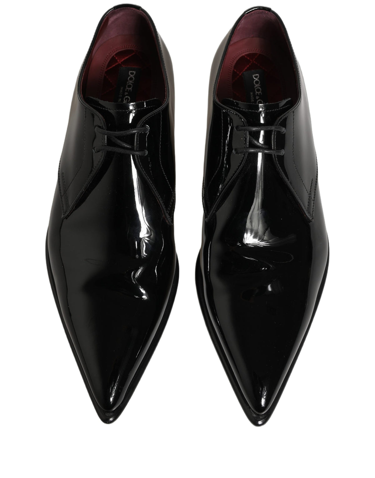 Dolce & Gabbana Black Leather Derby Dress Shoes for Men
