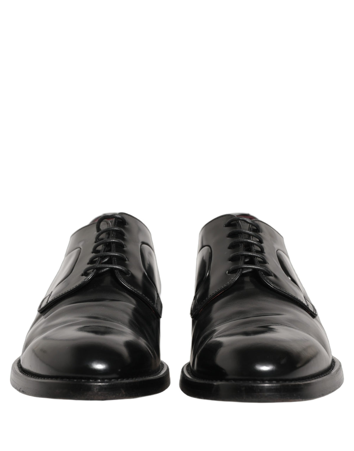 Dolce & Gabbana Black Leather Derby Dress Shoes for Men