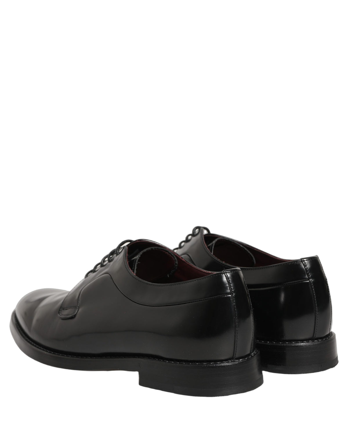 Dolce & Gabbana Black Leather Derby Dress Shoes for Men