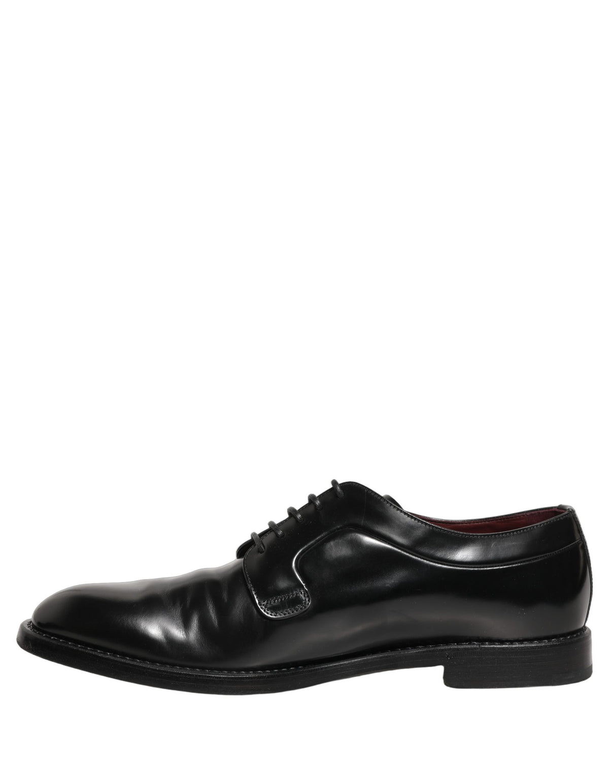 Dolce & Gabbana Black Leather Derby Dress Shoes for Men