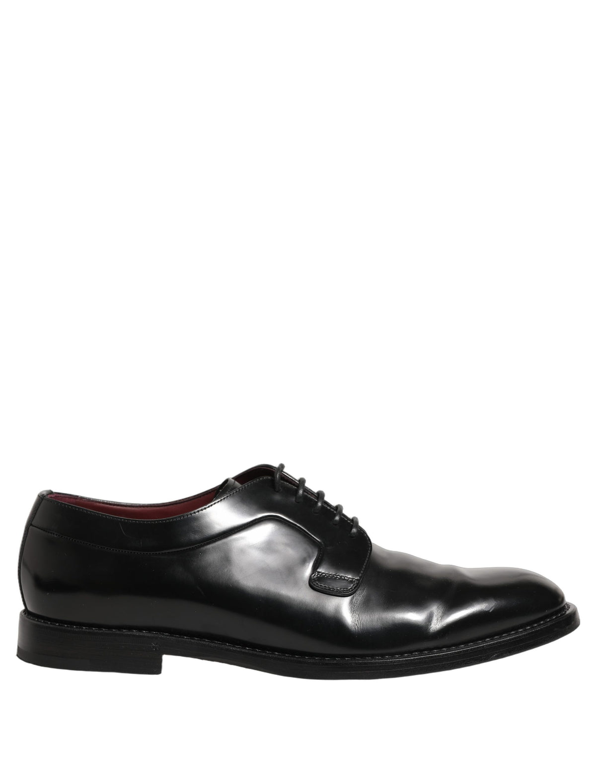 Dolce & Gabbana Black Leather Derby Dress Shoes for Men