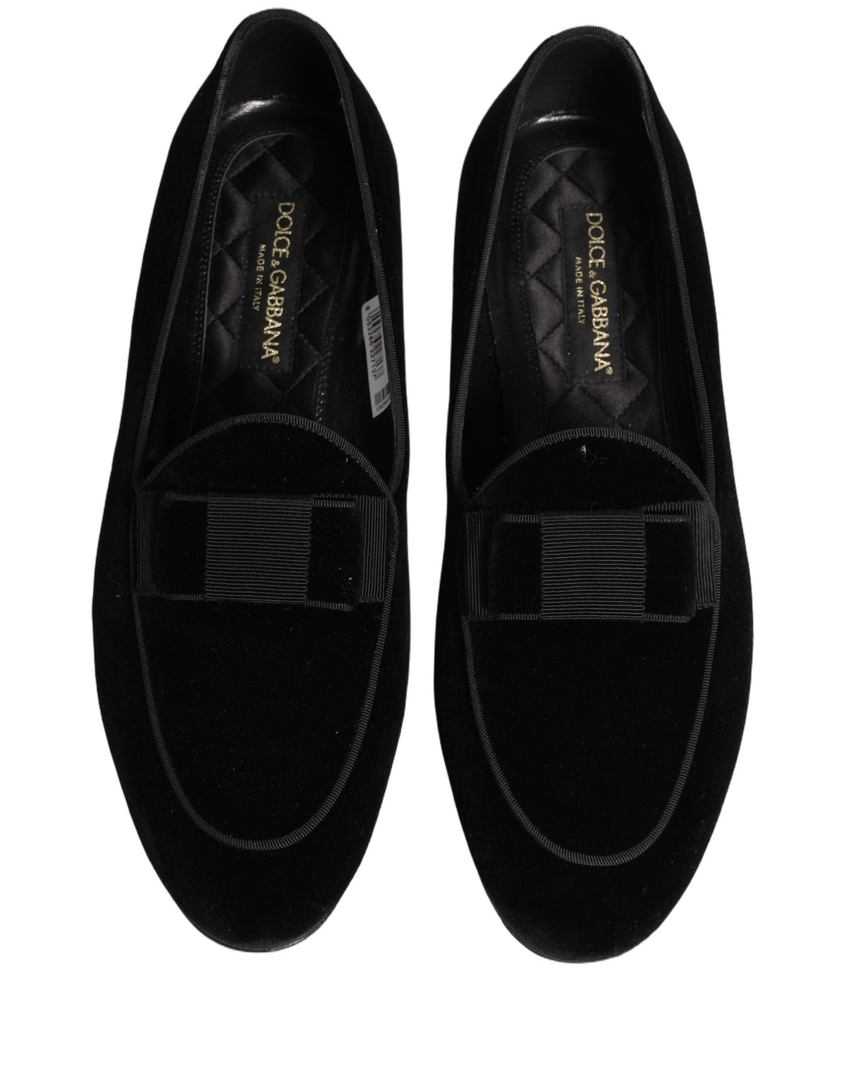 Dolce & Gabbana Black Velvet Loafers for Men - Formal Dress Shoes