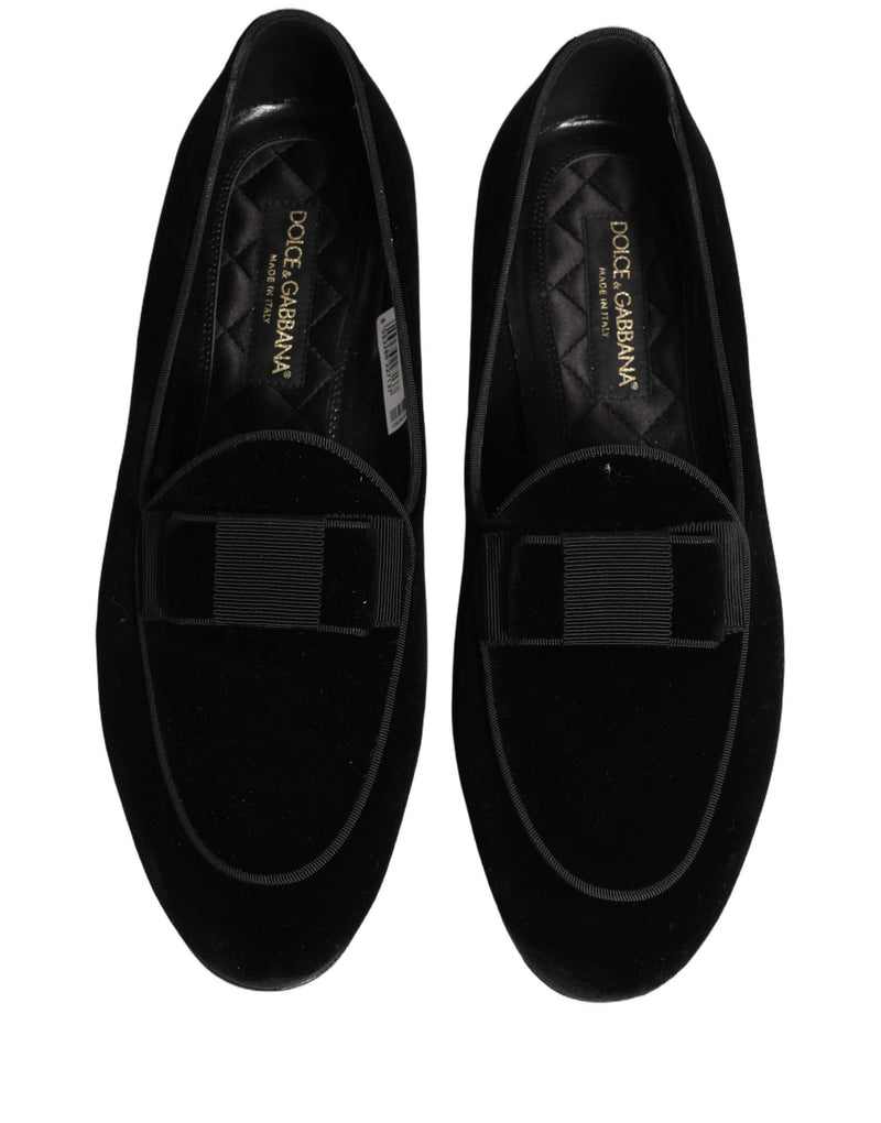 Dolce & Gabbana Black Velvet Loafers for Men - Formal Dress Shoes