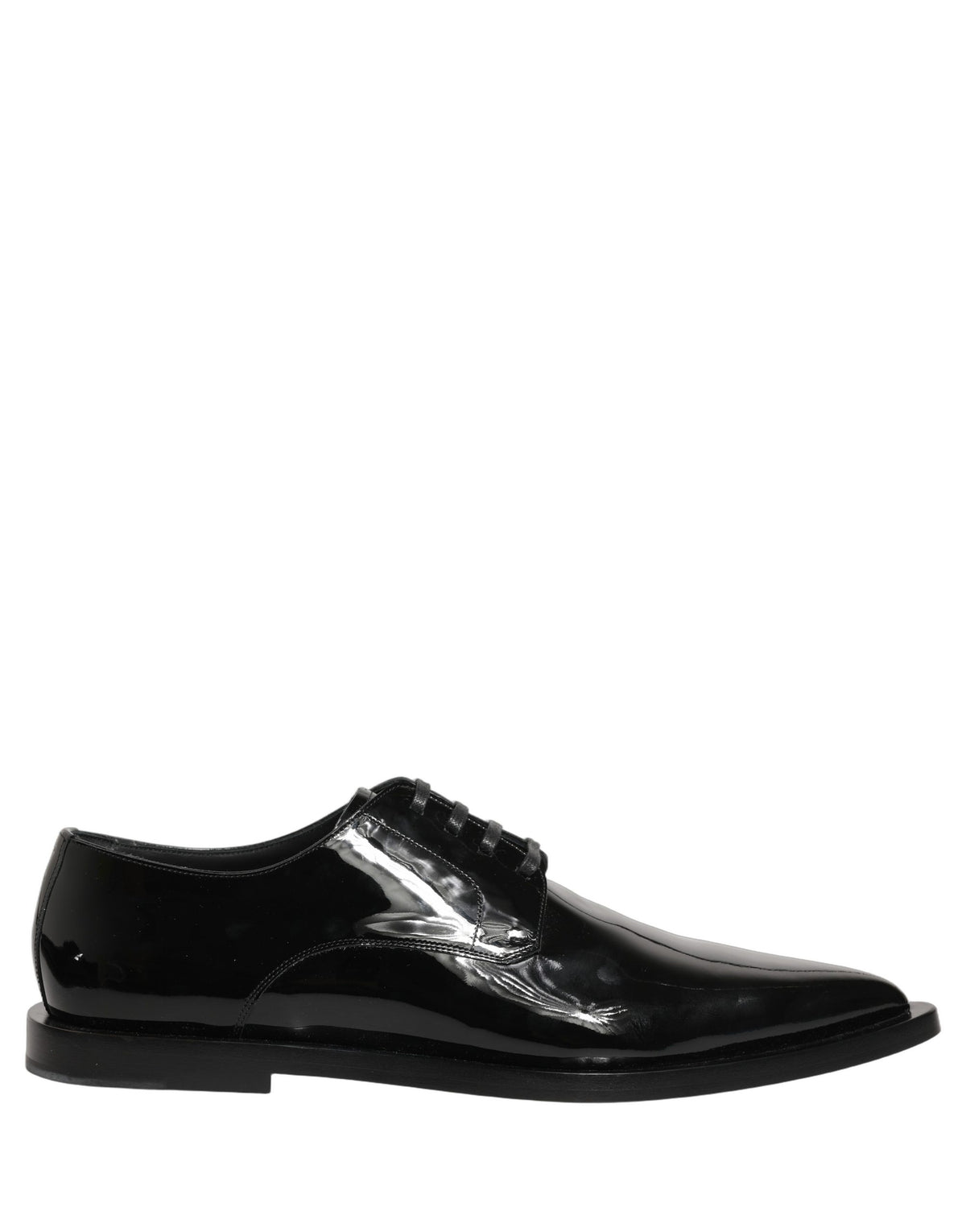 Dolce & Gabbana Black Leather Derby Dress Shoes for Men