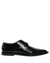 Dolce & Gabbana Black Leather Derby Dress Shoes for Men