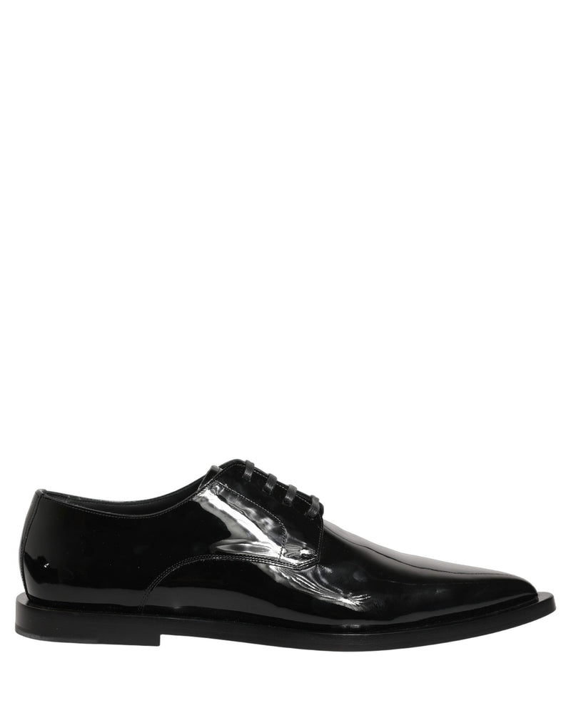Dolce & Gabbana Black Leather Derby Dress Shoes for Men