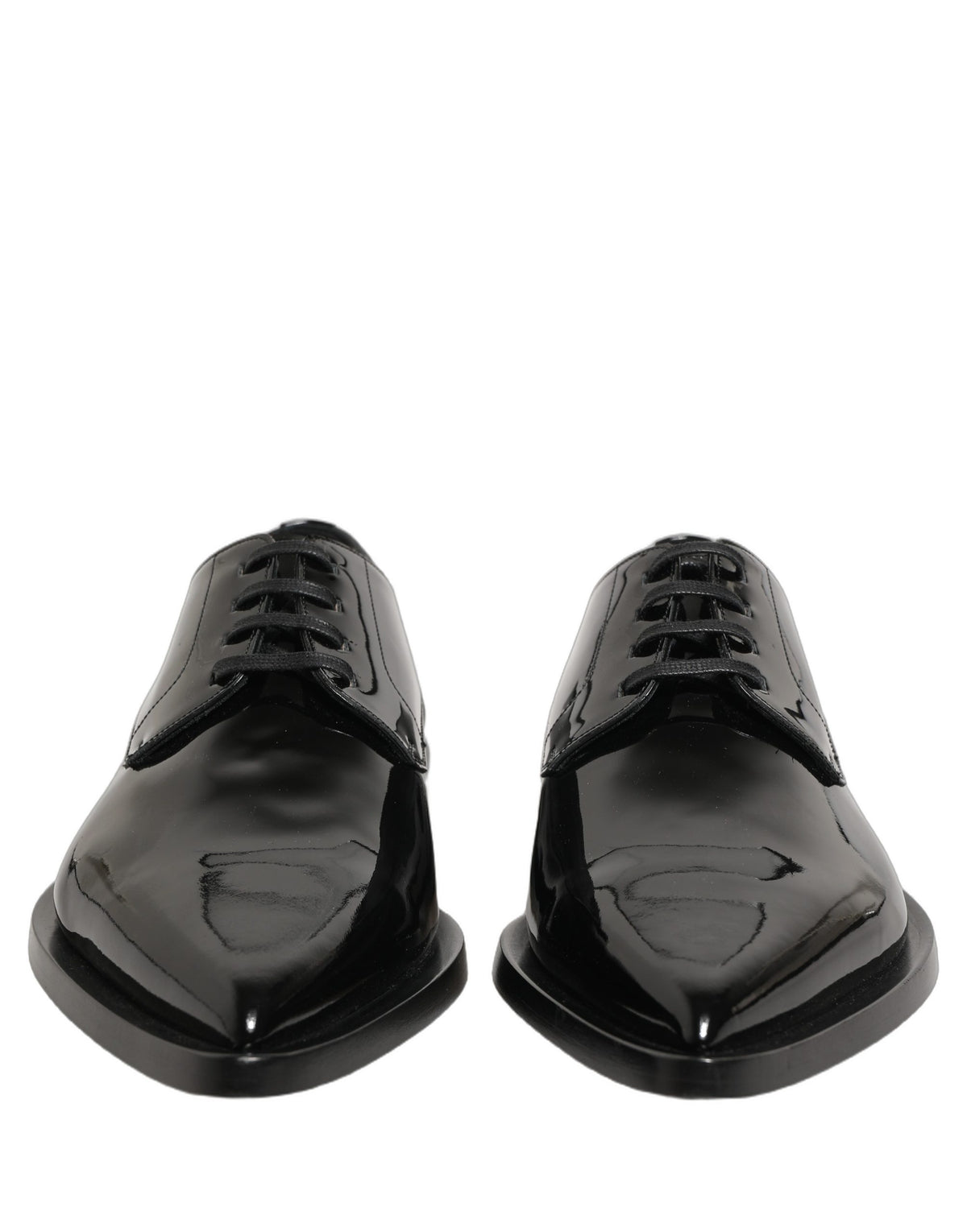 Dolce & Gabbana Black Leather Derby Dress Shoes for Men