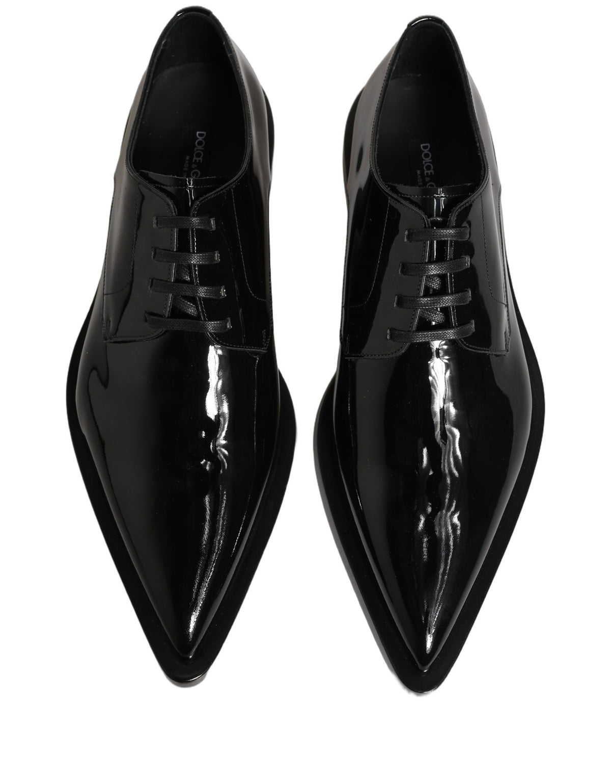 Dolce & Gabbana Black Leather Derby Dress Shoes for Men