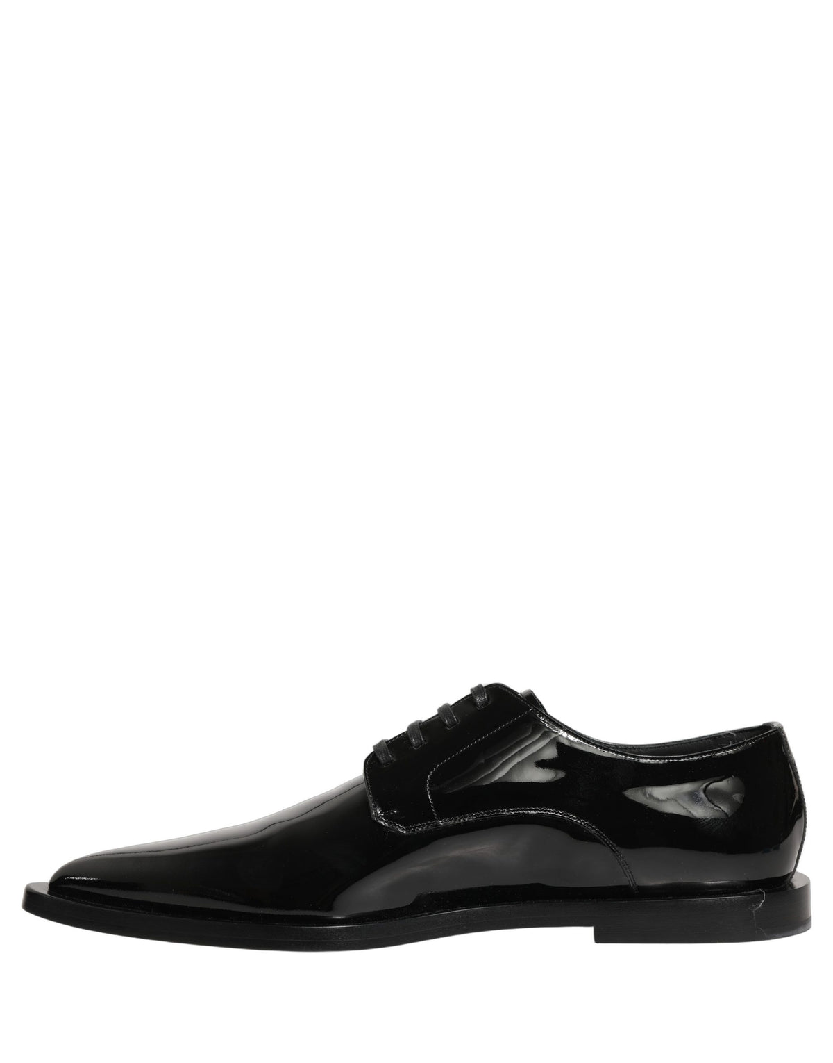 Dolce & Gabbana Black Leather Derby Dress Shoes for Men