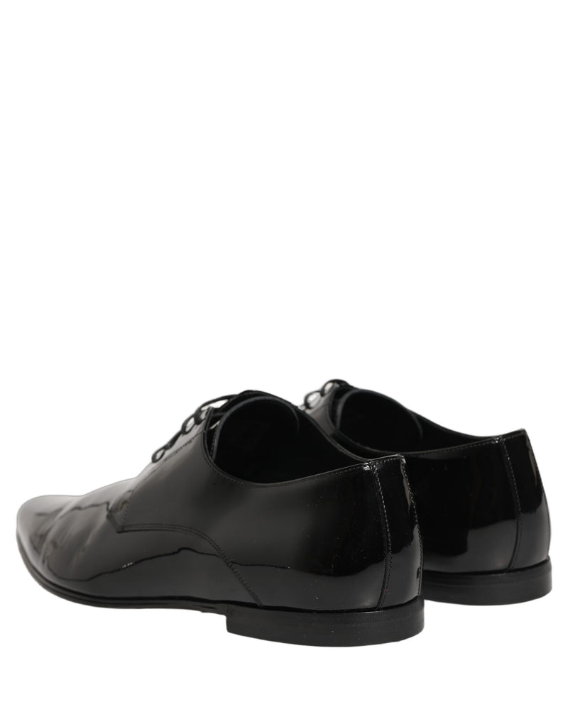 Dolce & Gabbana Black Leather Derby Dress Shoes for Men