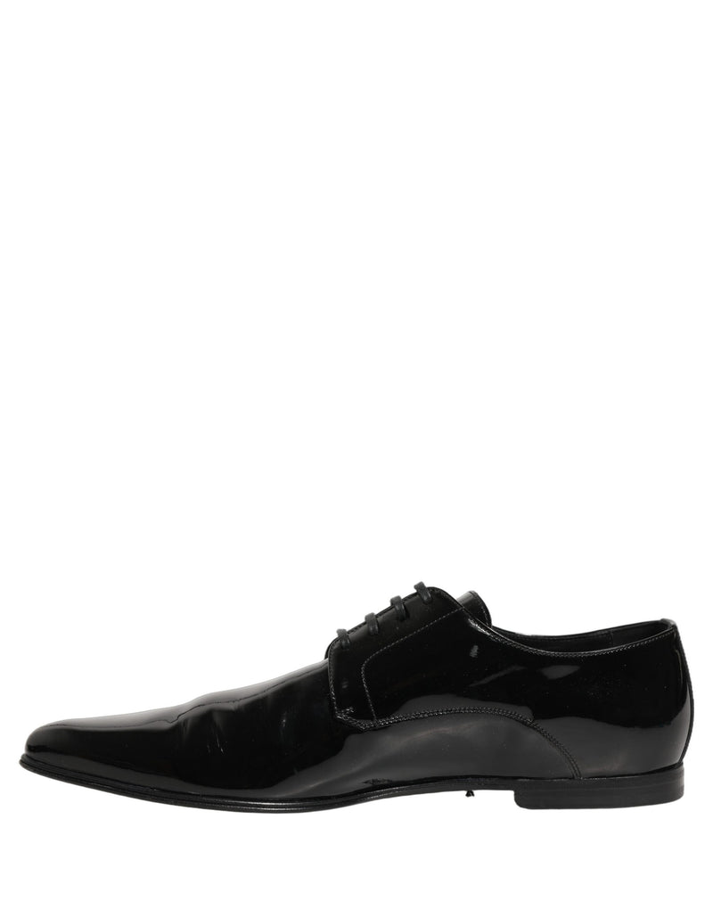 Dolce & Gabbana Black Leather Derby Dress Shoes for Men