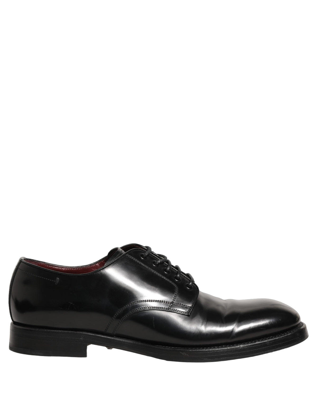 Dolce & Gabbana Black Leather Derby Dress Shoes for Men