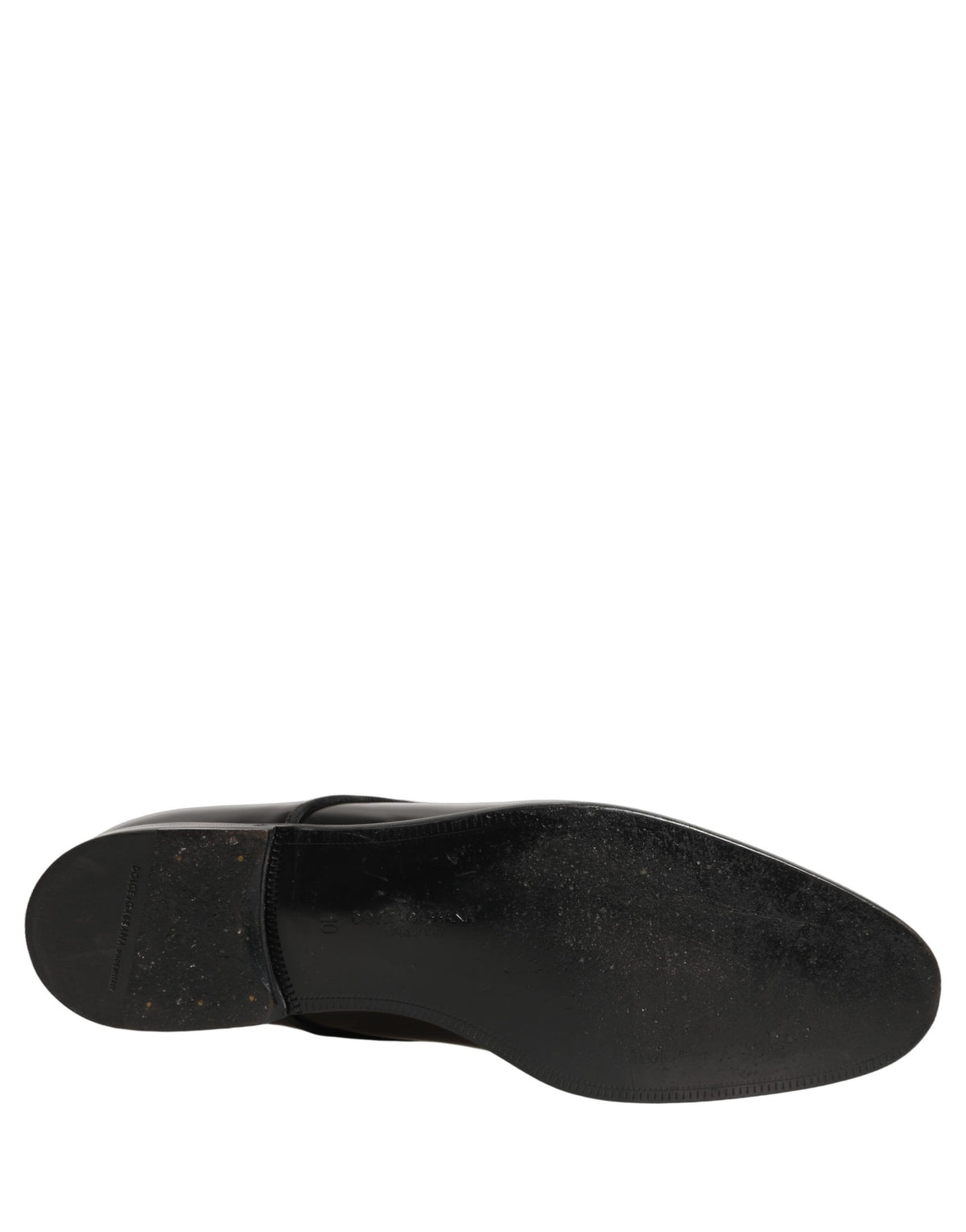 Dolce & Gabbana Black Leather Derby Dress Shoes for Men
