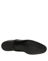Dolce & Gabbana Black Leather Derby Dress Shoes for Men