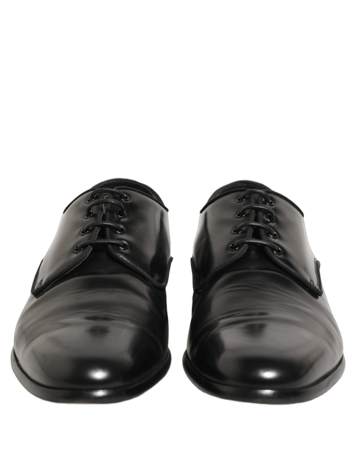 Dolce & Gabbana Black Leather Derby Dress Shoes for Men