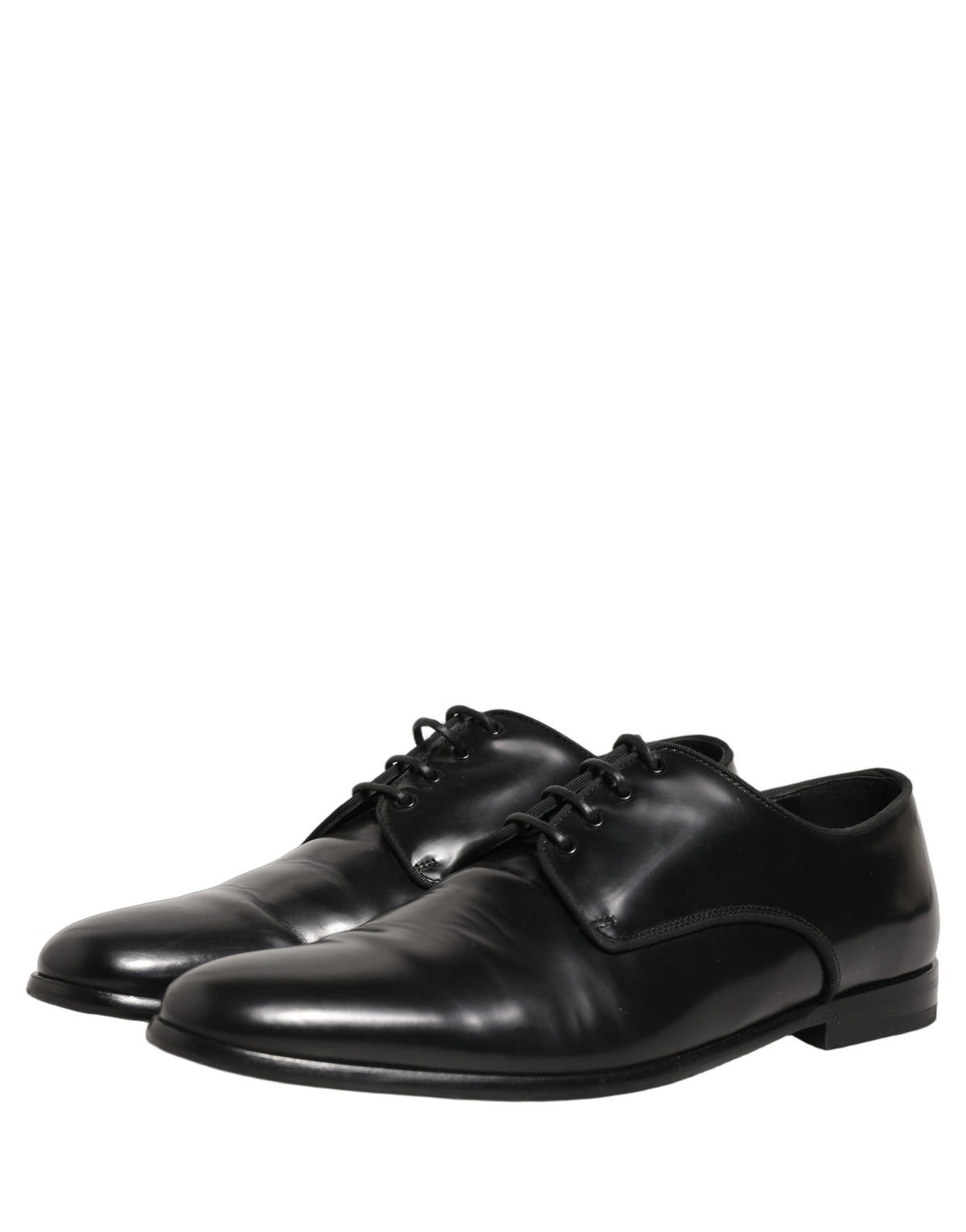 Dolce & Gabbana Black Leather Derby Dress Shoes for Men